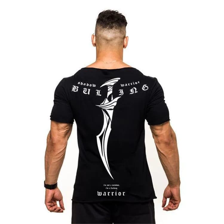 image-Men's Quick-Dry Fitness T-Shirt Round Neck Running Training Top