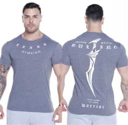 image-Men's Quick-Dry Fitness T-Shirt Round Neck Running Training Top