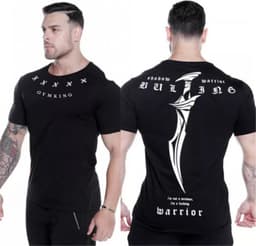image-Men's Quick-Dry Fitness T-Shirt Round Neck Running Training Top