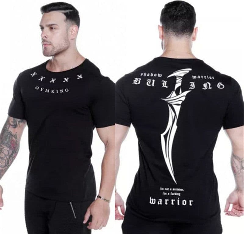 image-Men's Quick-Dry Fitness T-Shirt Round Neck Running Training Top