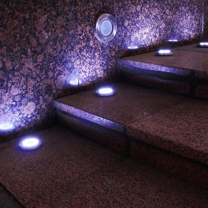 image-Solar LED Garden Light IP65 Waterproof Underground Lawn Lamp 20LED