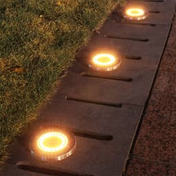 image-Solar LED Garden Light IP65 Waterproof Underground Lawn Lamp 20LED