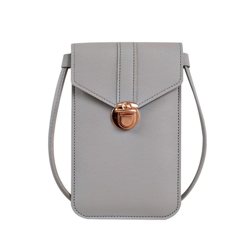 image-Women's PU Leather Crossbody Phone Wallet with Card Slots