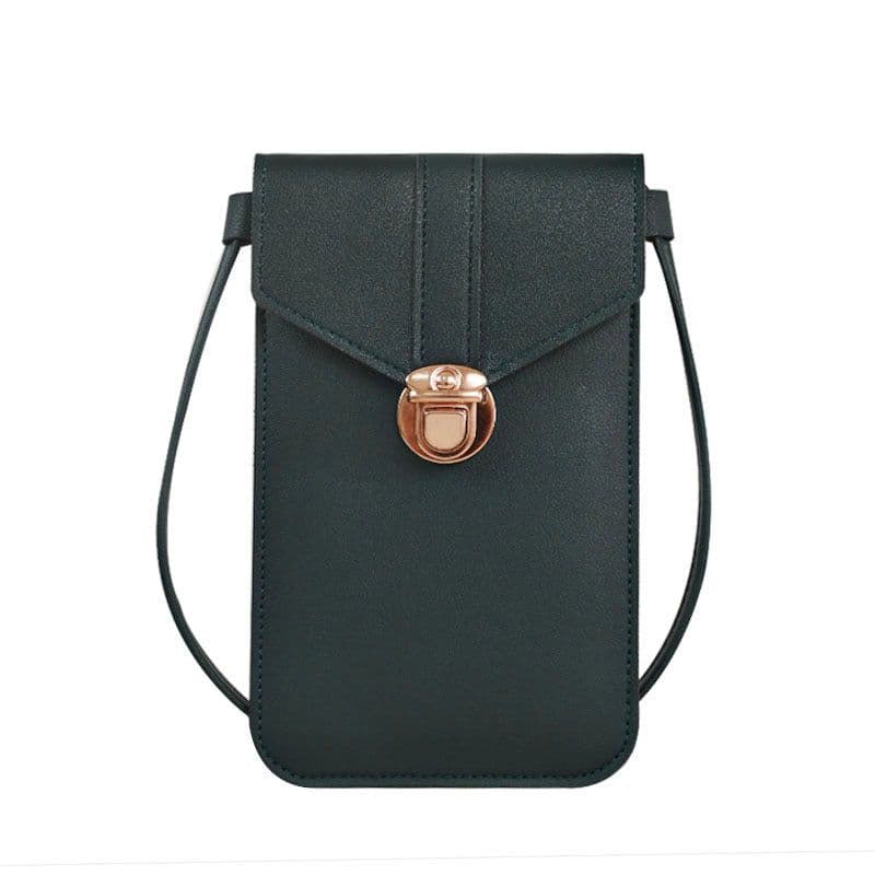 image-Women's PU Leather Crossbody Phone Wallet with Card Slots