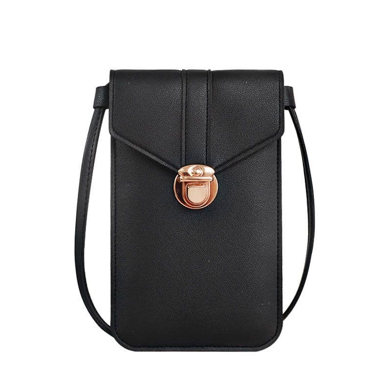 image-Women's PU Leather Crossbody Phone Wallet with Card Slots