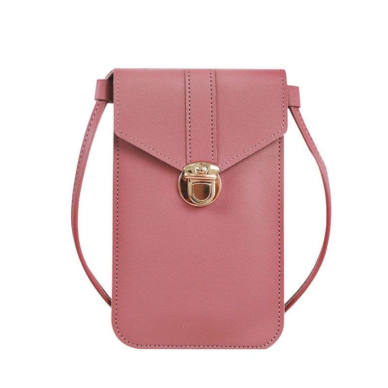 image-Women's PU Leather Crossbody Phone Wallet with Card Slots