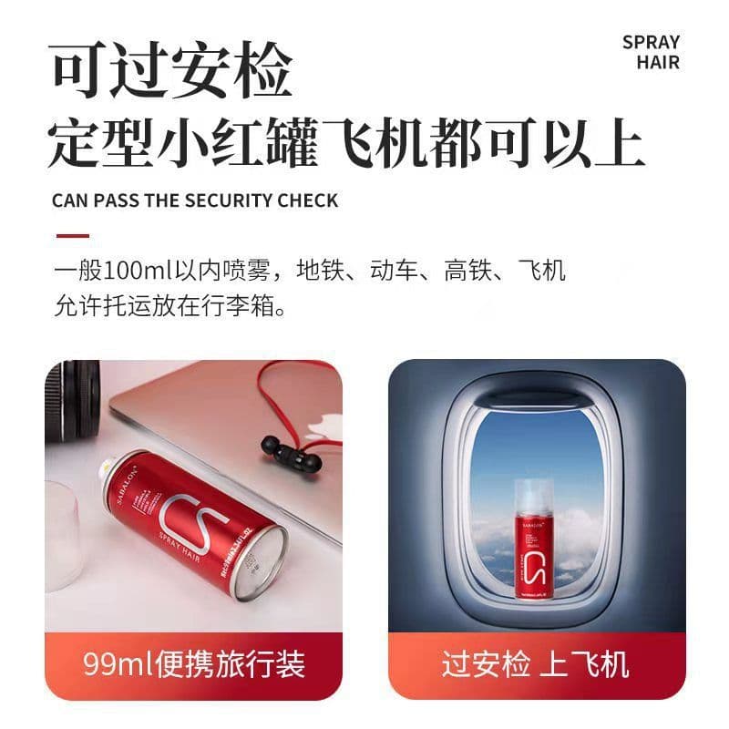 image-Sabelon Men's Styling Hair Spray Long-lasting Hold Travel Size
