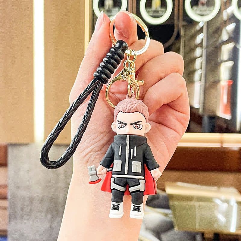 image-Avengers Superhero Keychain Silicone Cartoon Doll Pendant