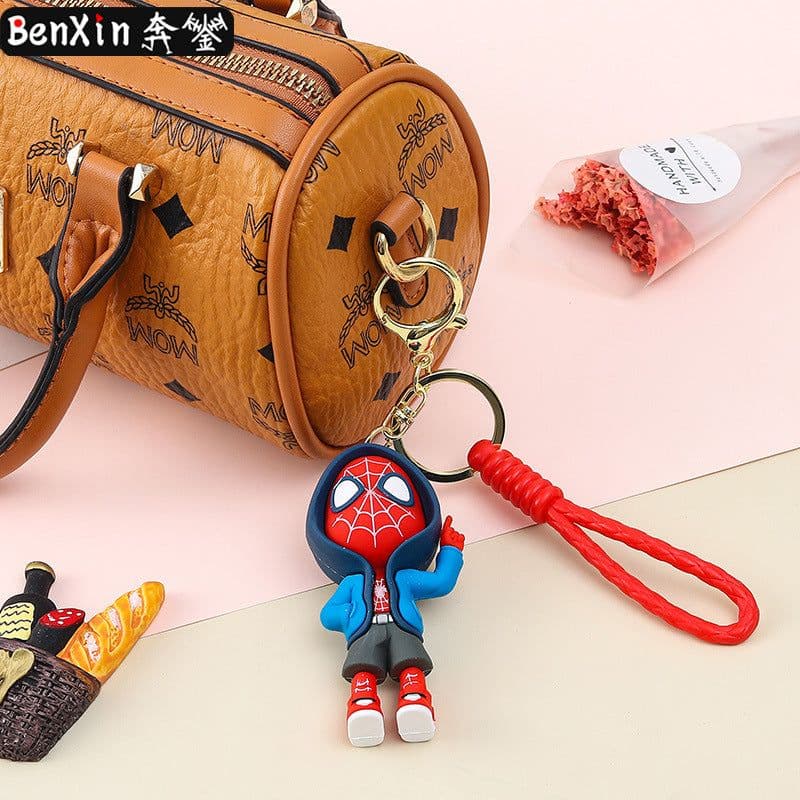 image-Avengers Superhero Keychain Silicone Cartoon Doll Pendant