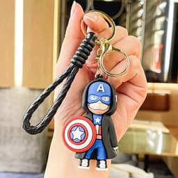 image-Avengers Superhero Keychain Silicone Cartoon Doll Pendant