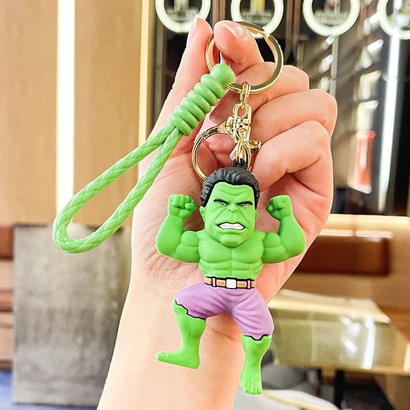 image-Avengers Superhero Keychain Silicone Cartoon Doll Pendant