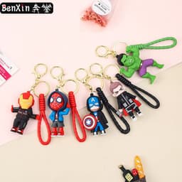 image-Avengers Superhero Keychain Silicone Cartoon Doll Pendant