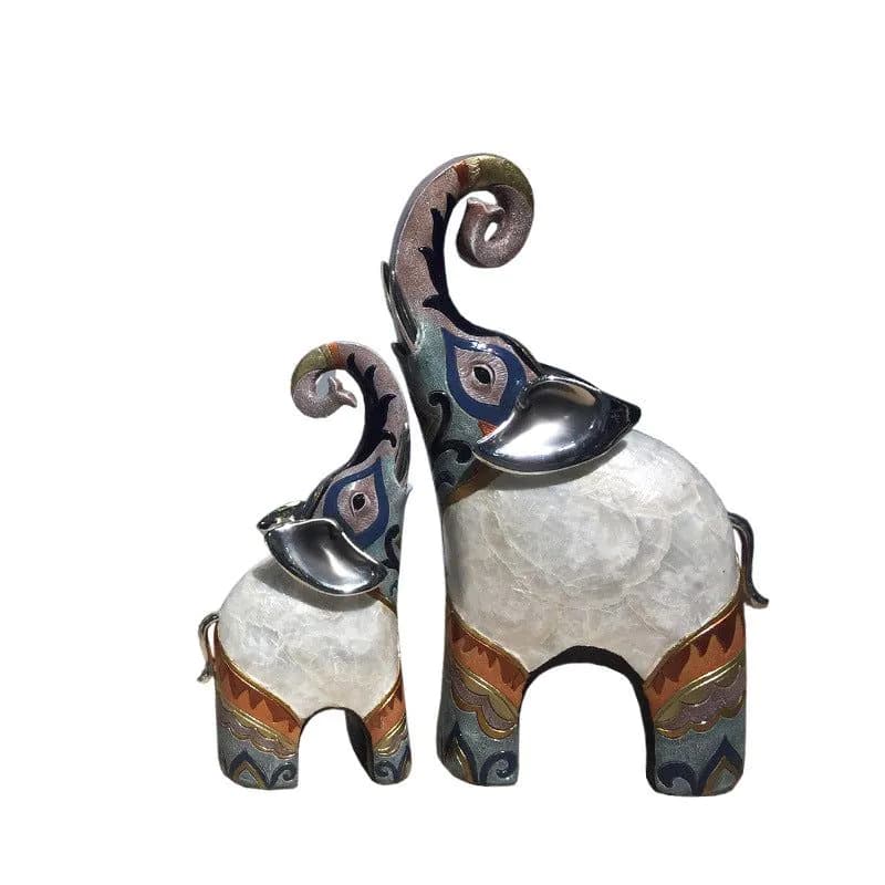 image-Resin Shell Elephant Ornament Home Decor Gift