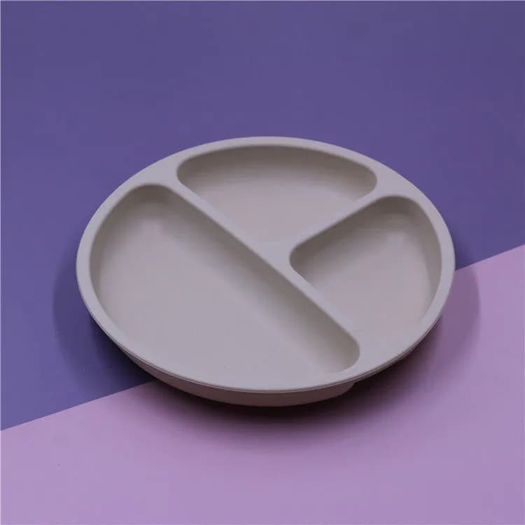 image-Silicone Baby Dinner Plate for 6+ Months - Food Grade Suction Bowl