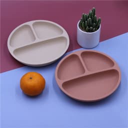 image-Silicone Baby Dinner Plate for 6+ Months - Food Grade Suction Bowl