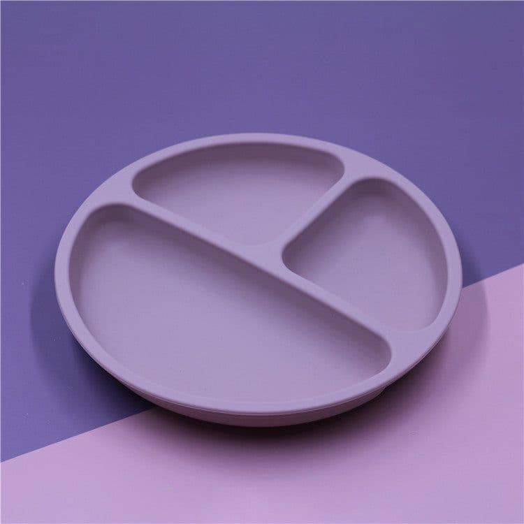 image-Silicone Baby Dinner Plate for 6+ Months - Food Grade Suction Bowl