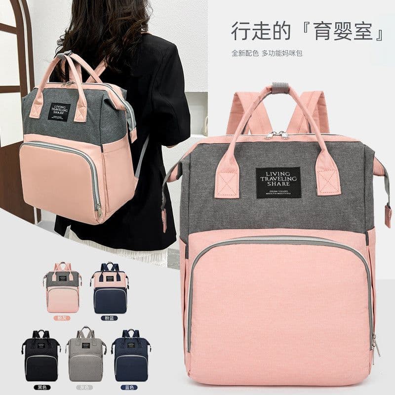 image-Mommy Diaper Bag Backpack - Large Capacity Waterproof Multi-Functional