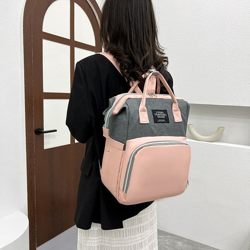 image-Mommy Diaper Bag Backpack - Large Capacity Waterproof Multi-Functional