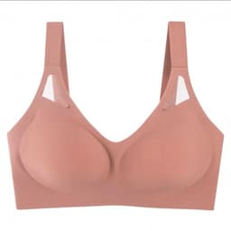image-Women's Seamless Sports Bra Shockproof Wire-Free Full Cup Nylon