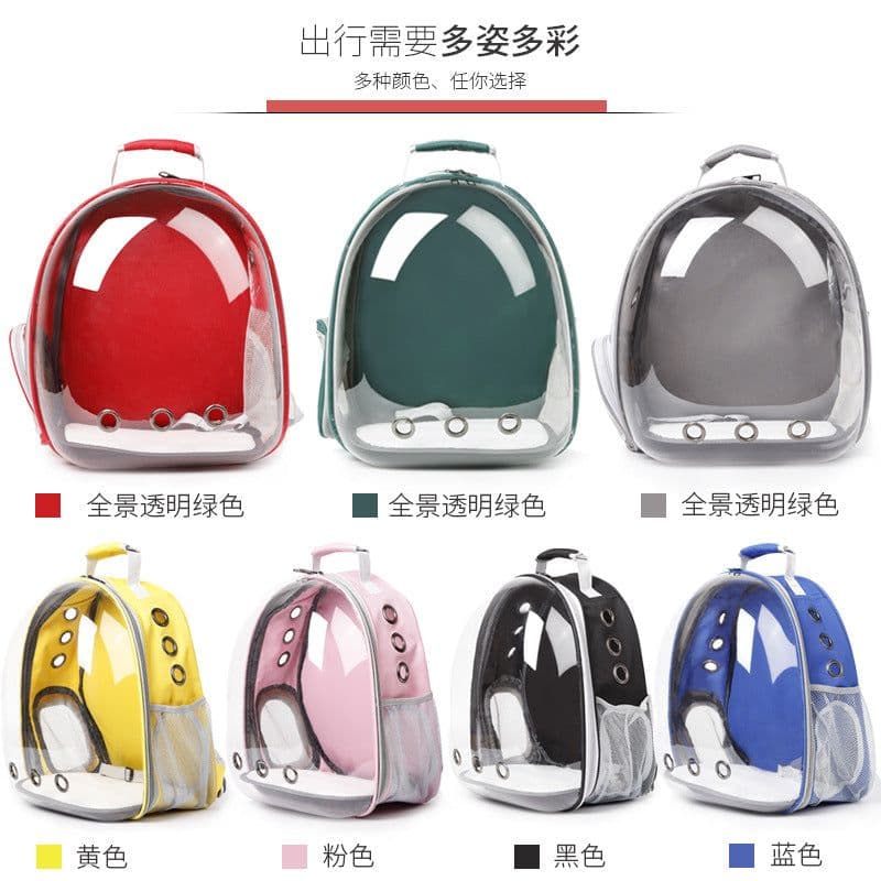 image-Hawo Panoramic Transparent Pet Carrier Backpack for Cats and Dogs