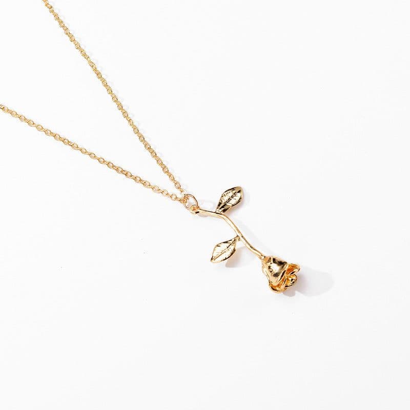 image-Rose Gold Flower Pendant Necklace XL330