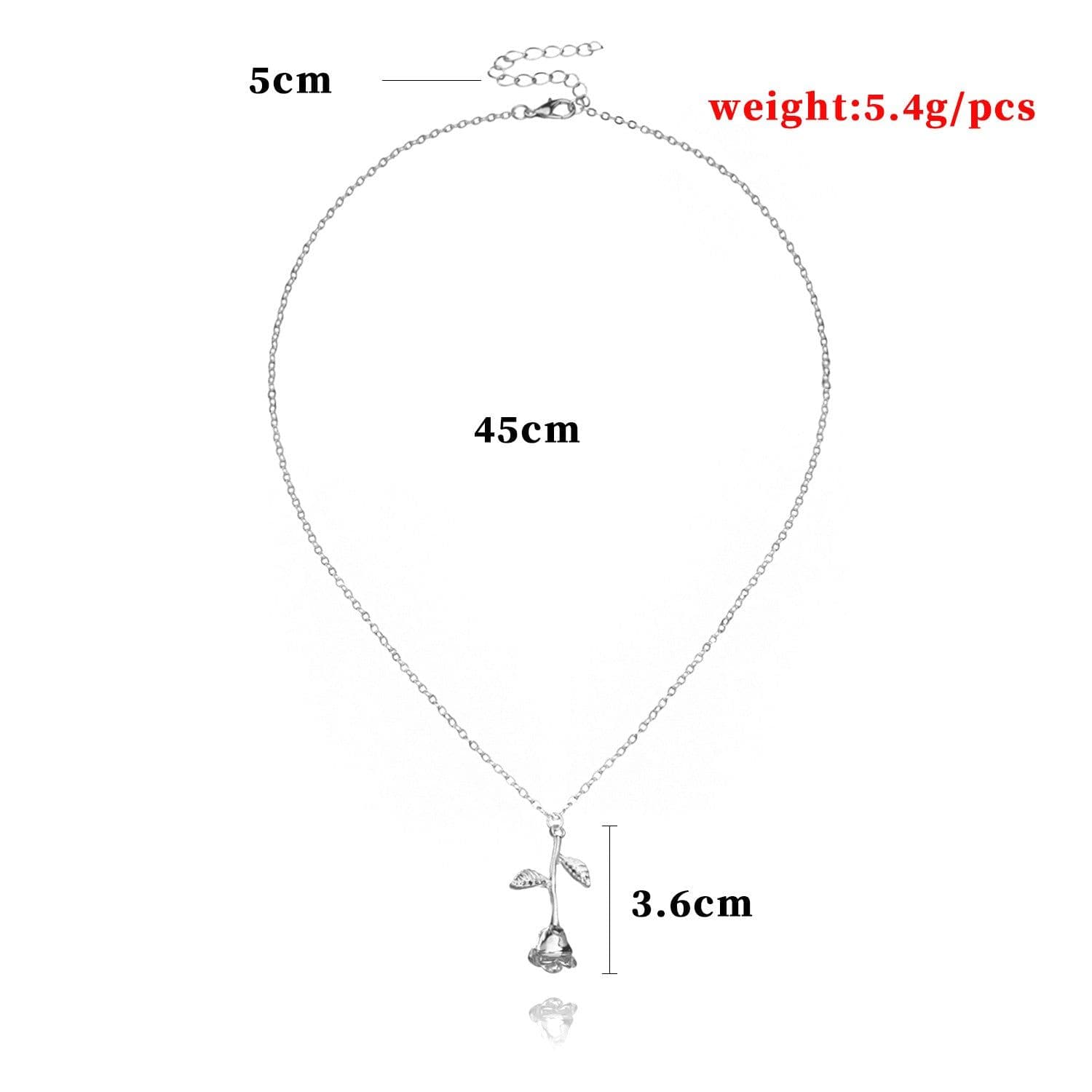 image-Rose Gold Flower Pendant Necklace XL330