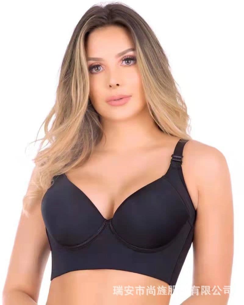 image-Shang Jing Memory Steel Ring Push-Up Bra with Removable Straps
