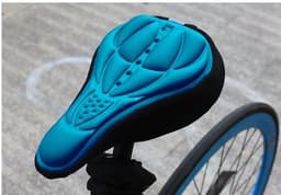 image-Bicycle Seat Cushion Cover - Blue Plastic