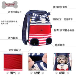 image-DogLemi Pet Carrier Backpack Canvas Chest Bag for Small Dogs Cats