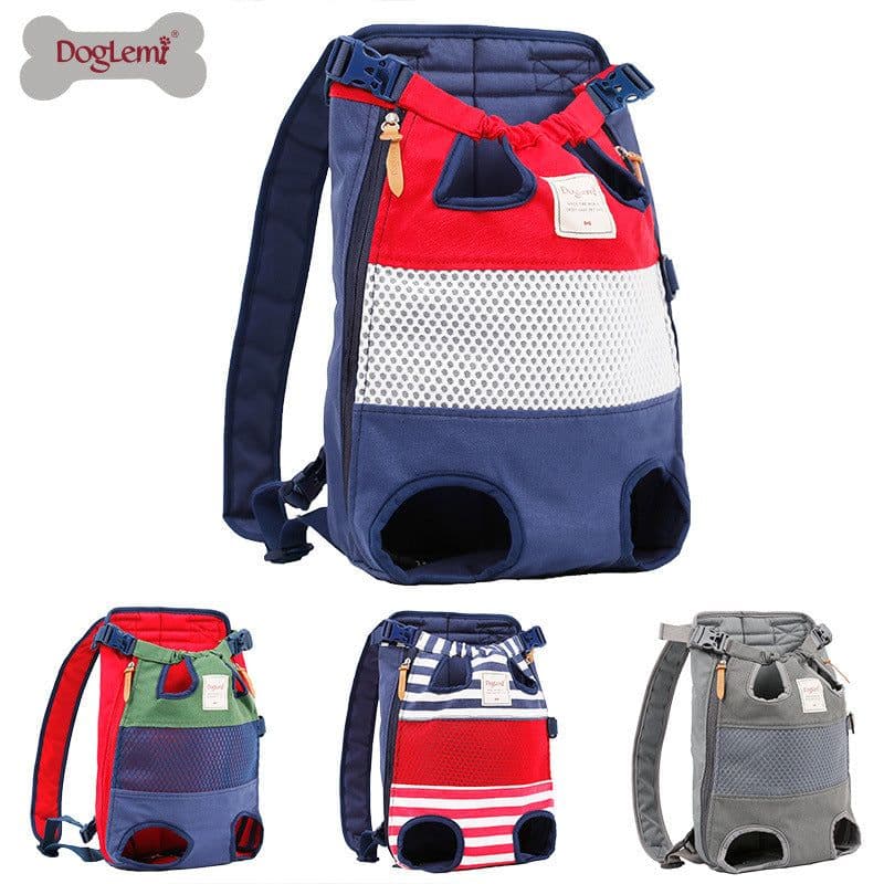 image-DogLemi Pet Carrier Backpack Canvas Chest Bag for Small Dogs Cats