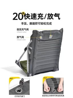 image-Wild Tiger Inflatable Folding Camping Chair with Backrest