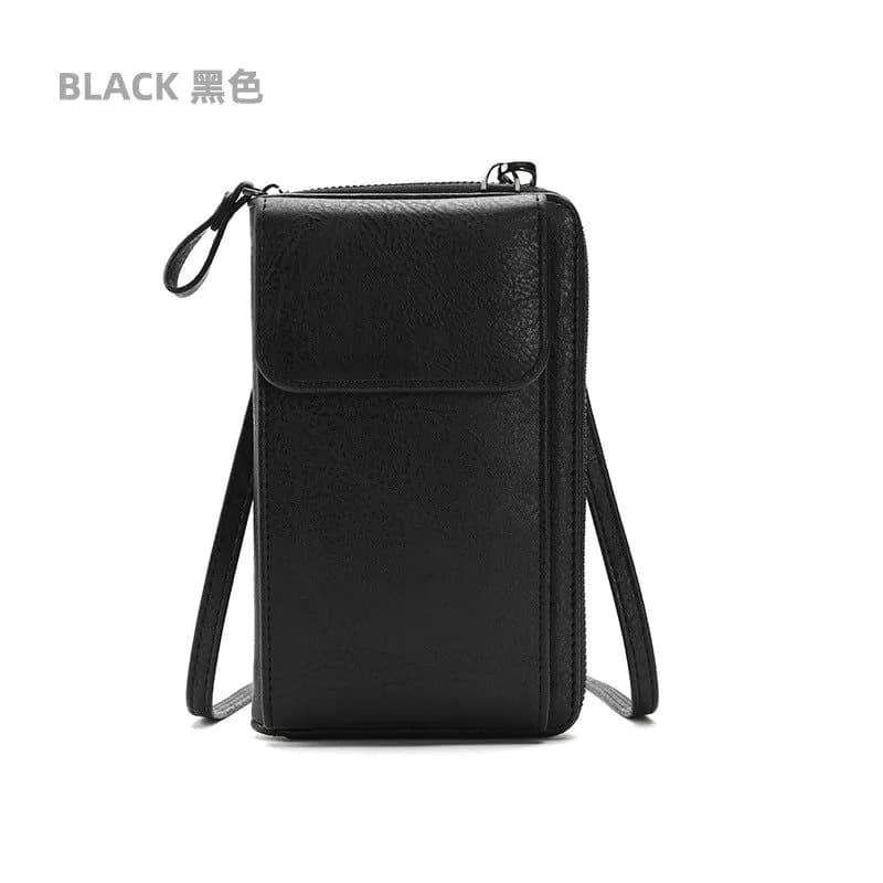 image-Women's PU Leather Crossbody Phone Bag Wallet with Card Slots