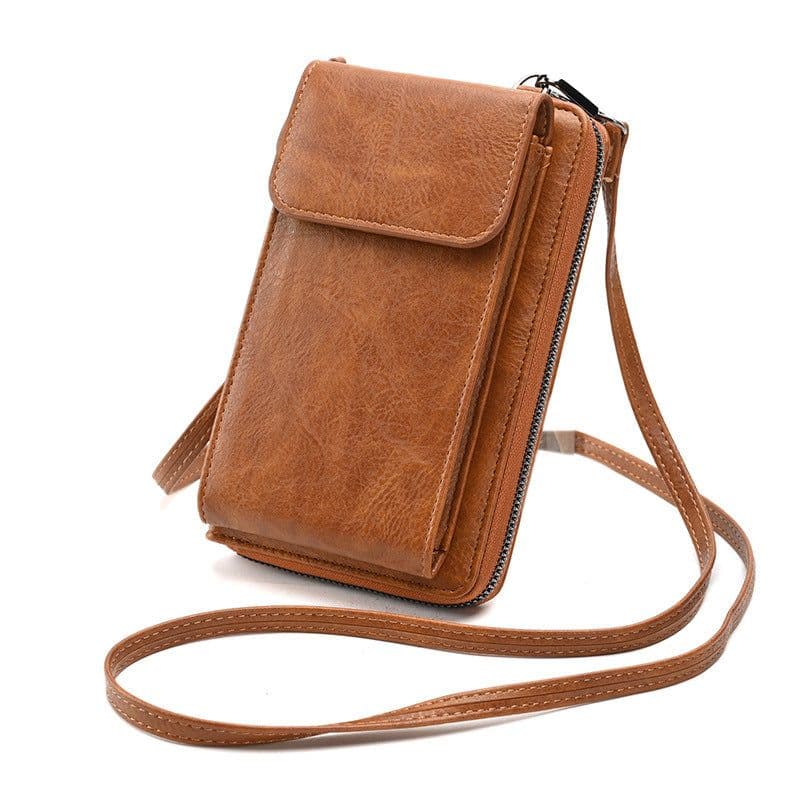 image-Women's PU Leather Crossbody Phone Bag Wallet with Card Slots