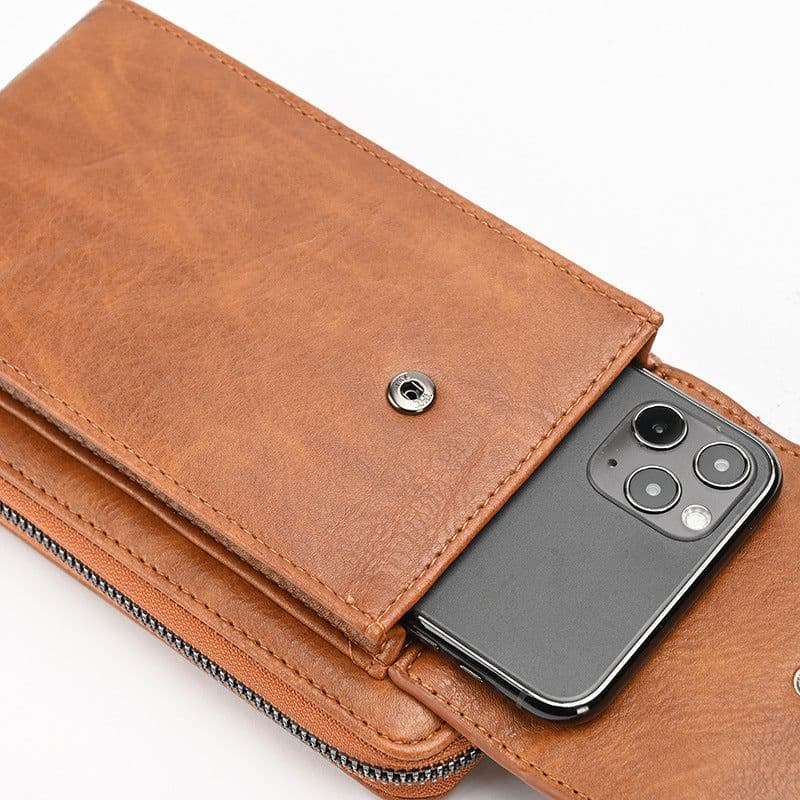 image-Women's PU Leather Crossbody Phone Bag Wallet with Card Slots