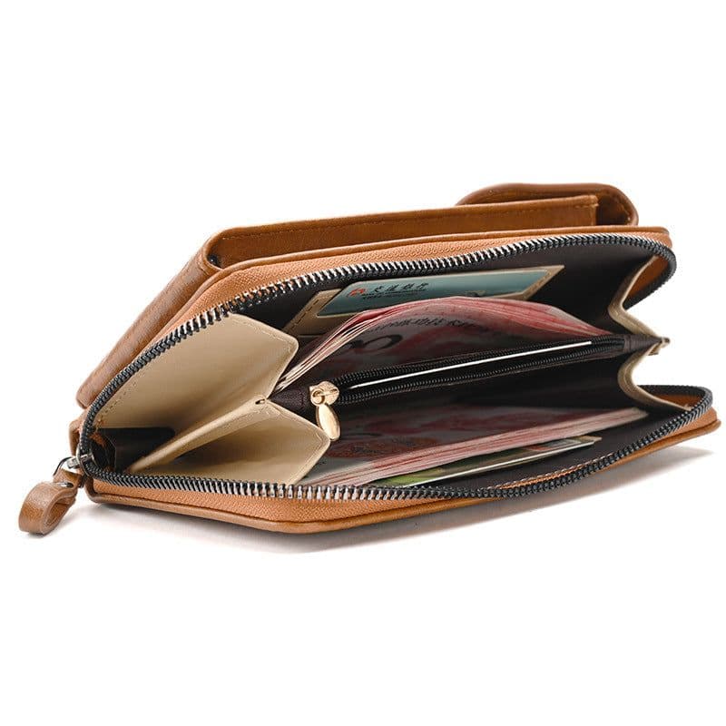 image-Women's PU Leather Crossbody Phone Bag Wallet with Card Slots