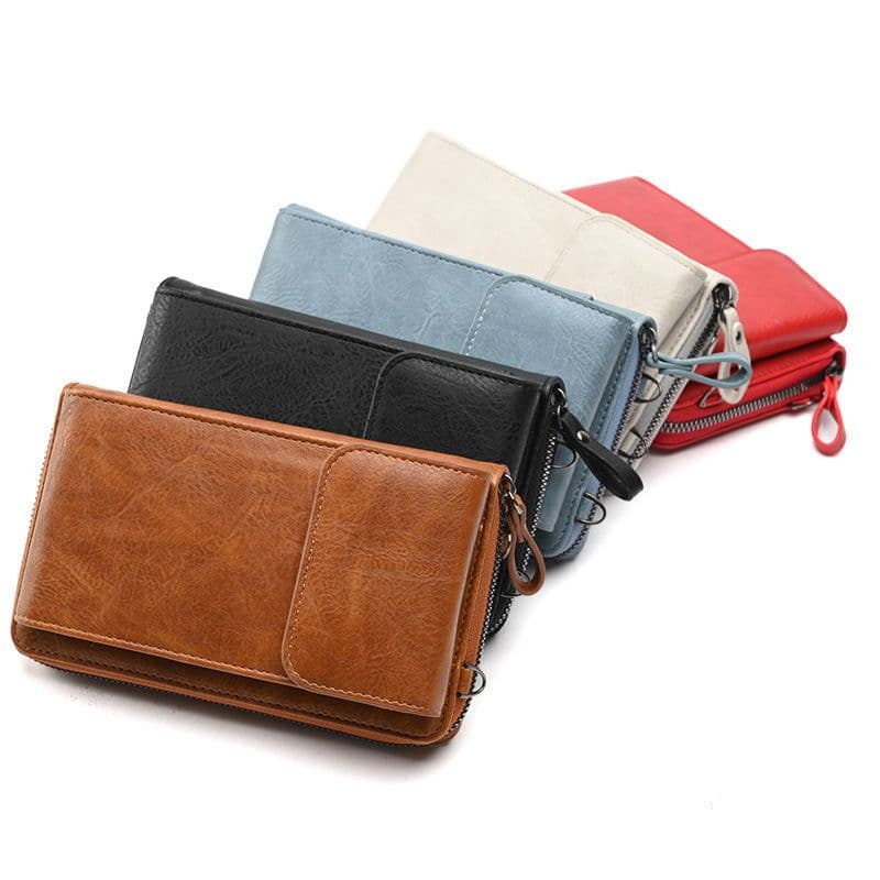image-Women's PU Leather Crossbody Phone Bag Wallet with Card Slots