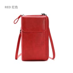 image-Women's PU Leather Crossbody Phone Bag Wallet with Card Slots