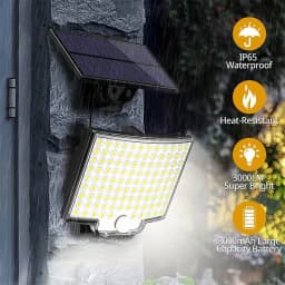 image-Solar Wall Lamp 106 LED Outdoor Waterproof with Remote Control