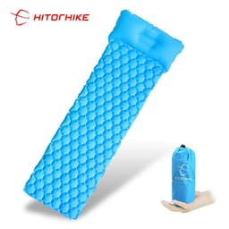 image-HiTok Inflatable Sleeping Pad with Pillow 190x58cm Ultralight TPU