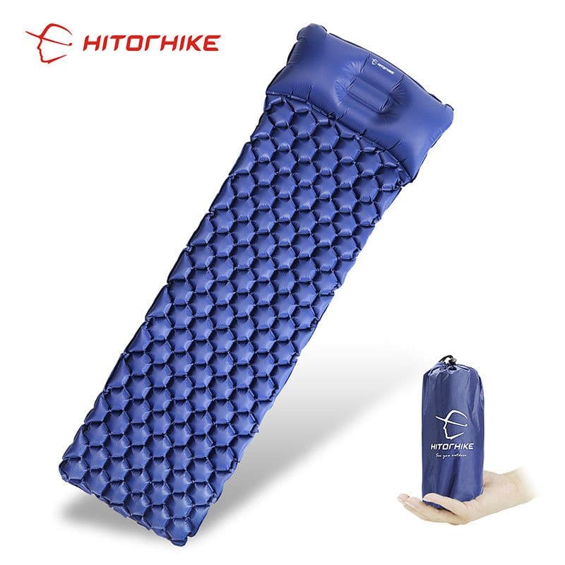 image-HiTok Inflatable Sleeping Pad with Pillow 190x58cm Ultralight TPU