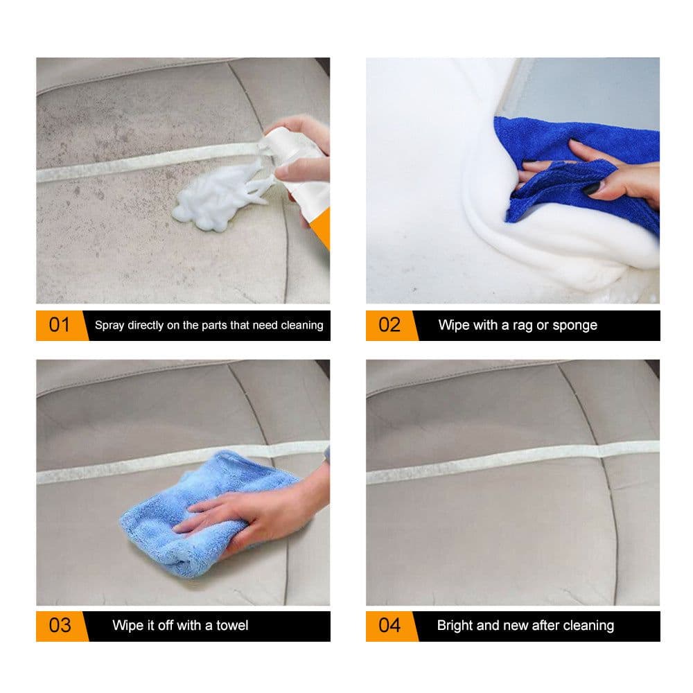 image-Multifunctional Foam Cleaner for Car Interior and Leather Seats