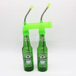 image-Double Bottle Beer Bong Snorkel Drinking Funnel