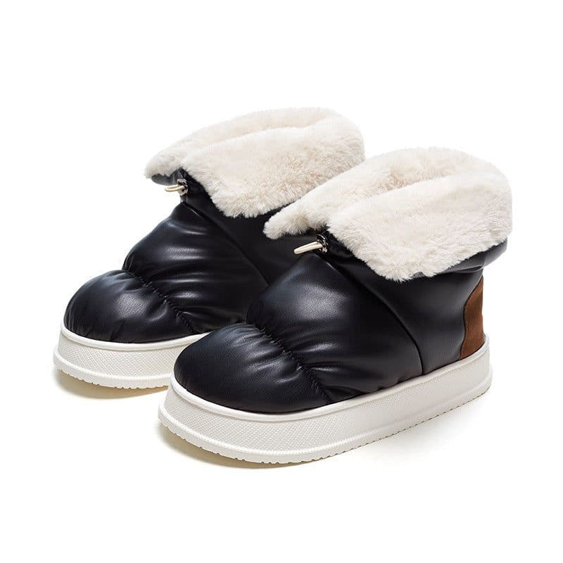 image-Men Women High-Top Winter Snow Boots Thick-Soled Cotton Slippers