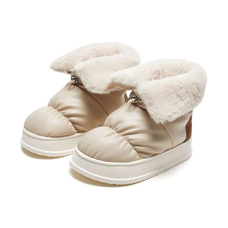 image-Men Women High-Top Winter Snow Boots Thick-Soled Cotton Slippers