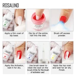 image-Rosalind Nail Dipping Powder 10g Natural Nude Color French Manicure