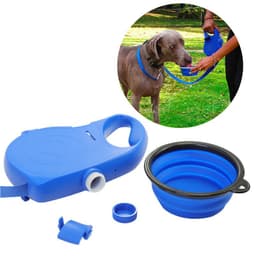 image-3-in-1 Portable Pet Leash with Water Bottle for Dogs and Cats