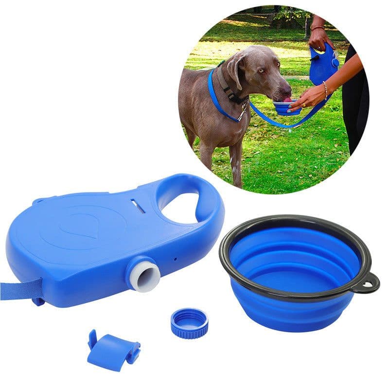 image-3-in-1 Portable Pet Leash with Water Bottle for Dogs and Cats