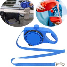 image-3-in-1 Portable Pet Leash with Water Bottle for Dogs and Cats