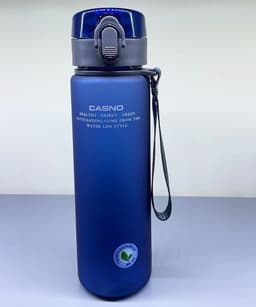 image-Cassino Matte Plastic Water Bottle with Lid and Lanyard 1050ml