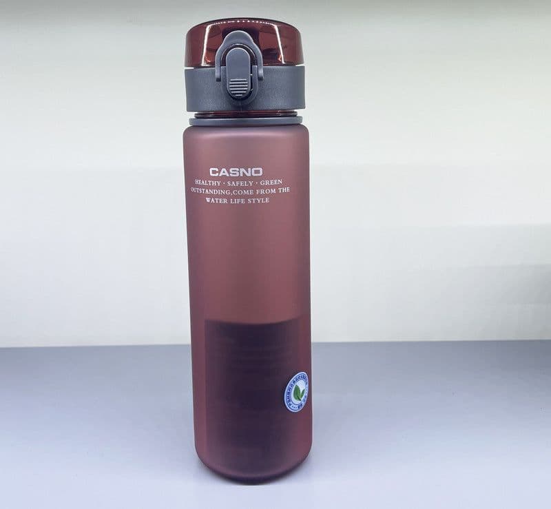 image-Cassino Matte Plastic Water Bottle with Lid and Lanyard 1050ml